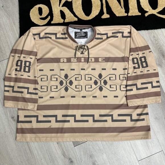 Rare The Big Lebowski The Dude Geeky Hockey Goalie Jersey - Size G3 (5XL) - Picture 1 of 12